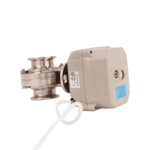 Smart Flow Control Sanitary Electric Butterfly Valve DC24V AC220V Tri-Clamp Fast Assembly for Automated Production Lines