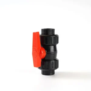 Smooth-Surface PE Double Union Ball Valve for Water Pipe