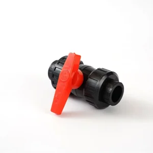 Smooth-Surface Plastic HDPE PE Double Union Ball Valve for Water Compression Fittings