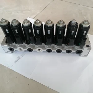 Solenoid Valve Block YN35V00047f1 YN35V00047f2 8kwe5a 30 G24wr 832 Solenoid Valve Group for Kobelco SK200 8 SK260 8 Excavator