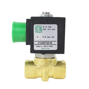 Solenoid Valve Brass 21A5KT45 W G 3/8 Inch DN10 PTFE 2 Way Direct Acting Normally Closed Heating Automation AC220V