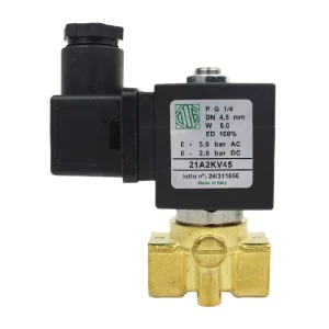 Solenoid Valve Brass G 1/4” DN8 21A2KV45 AC220V AC110V DC24V AC24V 2 Way Direct Acting N.C. Normally Closed FKM Original