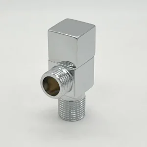 Square-Handle Angle Valve with Galvanized Body and Chrome-Plated Finish Manual Hot and Cold Water Shut-Off Valve