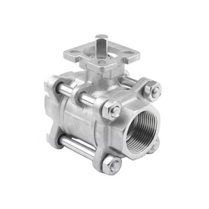Ss304 316 Stainless Steel 3pc High Platform Ball Valve Body with Holes for Automatic Ball Valve 1000wog