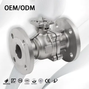Ss304 Stainless Steel PN25 Floating Hydraulic Operated Flange Ball Valve Low Price OEM for Pipeline