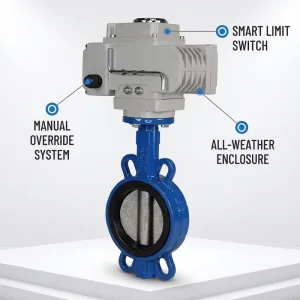 Stable Electric Actuator Sanitary Food Grade High Temperature Resistant Stainless Steel 12 point Handle Electric Butterfly Valve