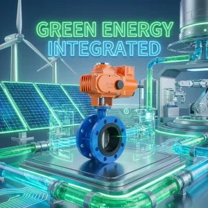Stable Electric Drive System High Medium Low Pressure Available Ductile Iron Industrial Wafer Butterfly Valve