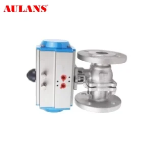 Stable Pneumatic Drive Stainless Steel Body Water Gas Oil Use Flange Ball Valves