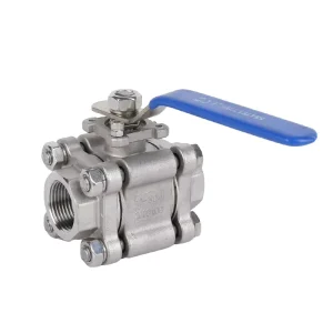 Stainless Steel 3 Piece Manual High Pressure Normal Temperature Ball Valve NPT Threaded Socket Weld Ends 1/4 Port Size Water