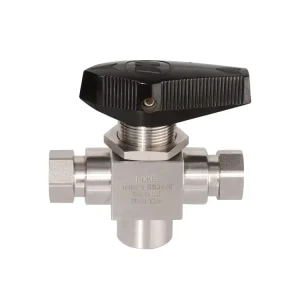 Stainless Steel 3 Way Female Thread Ball Valves Instrument Ball Valve Trunnion Ball Valves