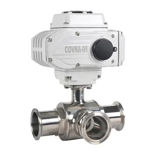 Stainless Steel 3 Way Motorized Electric Ball Valve OEM High Temperature
