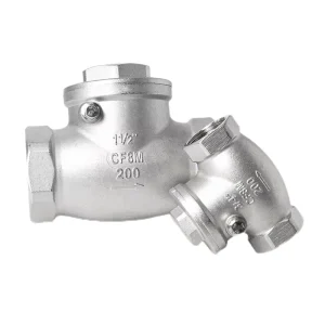 Stainless Steel 304 316 Check Valve With Internal Screwed Wire Button Swing Check Valve Water 3 Way Valve