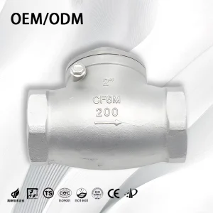 Stainless Steel 304 316 Female Threaded BSP/NPT Swing One way Valve for Water Oil Gas Pipeline