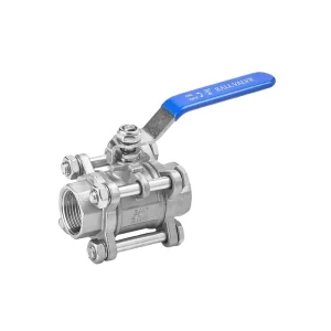 Stainless Steel 304 316 Three-piece Manual Ball Valve 1000WOG BSP NPT Threaded 3 Piece Stainless Steel Ball Valve for Water