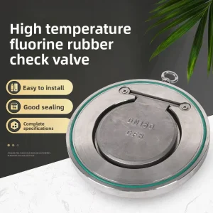 Stainless Steel 304/316L H74X-16 DN150 Wafer-Type Soft-Sealed Thin Check Valve for Water