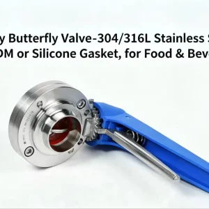 Stainless Steel 304 316L Sanitary Tri Clamp Butterfly Valve with Multi Position Gear Handle Food Grade Hygienic Manual Valve