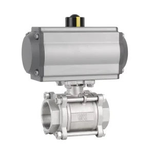 Stainless Steel 304 Double-Acting Pneumatic Actuator with Limit Switch 2-Way Pneumatic Ball Valve for Water