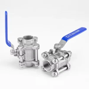 Stainless Steel 304 Manual Industrial Three-Piece Ball Valve PTFE Sealing Female Thread for Steam/Water Service Normal