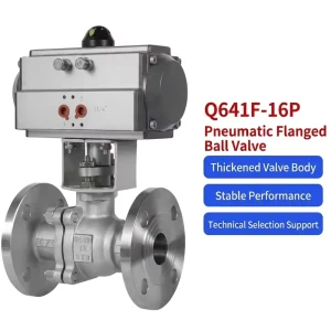 Stainless Steel 304 Pneumatic Flanged Ball Valve Spring Return Actuated For Oil And Gas