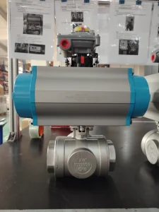 Stainless Steel 316 1000 WOG Pneumatic Ball Valve with PTFE Sealing Medium Temperature Customizable OEM Support for Gas Media