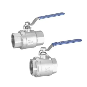 Stainless Steel 316 2pc Pressure 1.0/1.6Mpa Manual Control Ball Valve