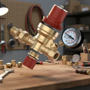 Stainless Steel 316 Brass Lead Free Manual Adjustable Water Pressure Reducing Regulator with Gauge
