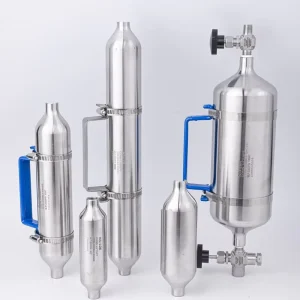 Stainless Steel 316 Double Ended Gas Sample Cylinder 5000 PSI with Needle Valve 1 4 NPT for Hydrogen LPG Natural Gas