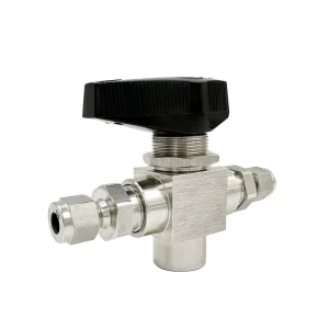 Stainless Steel 316 Double Ferrule Instrumentation Trunnion Ball Valves Three-way High Pressure Ball Valve