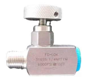Stainless Steel 316 High Pressure Mini Needle Valves V2 Series Manual 5000PSI BSPP BSPT NPT Thread 54C