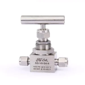 Stainless Steel 316 High Pressure Needle Valve 10000 PSI 1/4″ 1″ Port Size Oil/Gas/Water Media Corrosion Resistant