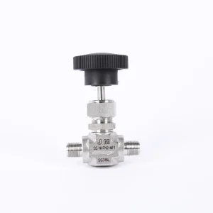 Stainless Steel 316 Manual Integral Bonnet Needle Valve 1-Way Male Thread 1/8-1/2 in 5000 psi for Water, Gas, and Oil