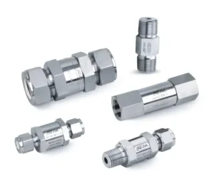 Stainless Steel 316 Non-Return Check Valve NPT Connection 3000psi Working Pressure PTFE Sealing 3-Year Gas