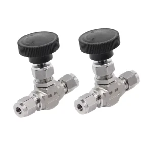 Stainless Steel 316 Straight Ferrule Tube Flow Control Needle Valve with Compression Fitting