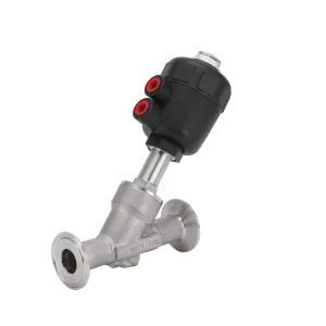 Stainless Steel 316L Ball Pneumatic Angle Seat Valve for Water Control OEM Quick Install Thread Flange
