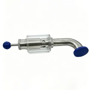 Stainless Steel 316L Sanitary Tri Clamp Elbow Type Water Seal Air Release Valve Pressure Adjustment Breathing Valve