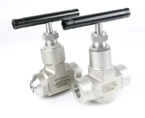 Stainless Steel 316L Welded Needle Valve with T-Bar Handle for High Temperature
