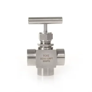 Stainless Steel 6000psi Manual Gas Female Thread Integral Forged 1 Way Needle Valve