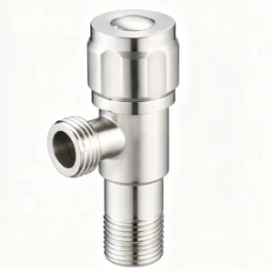 Stainless Steel Angle Valve 1/2 in Threaded Inlet and Outlet for Bathroom and Kitchen