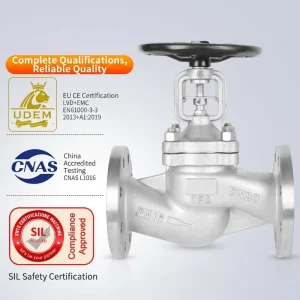 Stainless Steel Bellows Globe Valve WJ41W-16/25/40P/RL for High-Temperature Steam