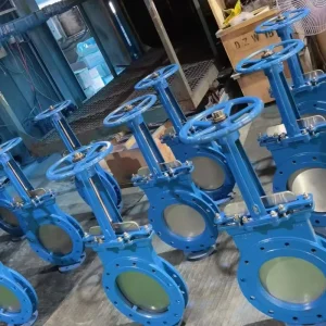 Stainless Steel Bi Directional Wafer Knife Gate Valve 316L Manual Handwheel Pulp Paper Chemical Service