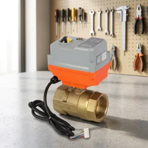 Stainless Steel Brass 2 Way Automatic Ball Valve with Electric Motorized Actuator RS485 Control Water Responsive OEM Base Media