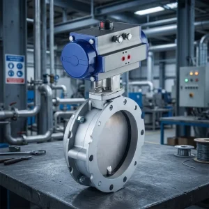 Stainless Steel Butterfly Valve 304 Disc Class 150 DN200 Triple Offset Metal Seated Lug Type Bi Directional