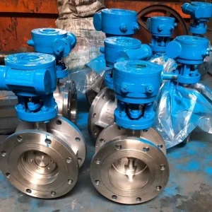 Stainless Steel Butterfly Valve CF8M Body Class 150 DN200 Triple Offset Flanged RF Gearbox Operated