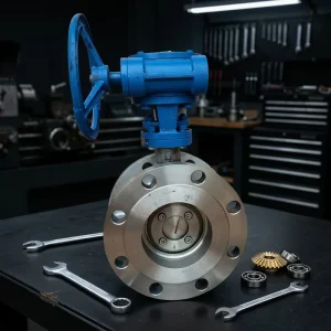 Stainless Steel Butterfly Valve CF8M Body PN16 DN200 Triple Offset Flanged RF ISO 5211 Uni Directional