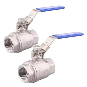 Stainless Steel Carbon Steel 2PC Oil Ball Valves Threaded Ends 1000PSI 1.6 Mpa Full Bore Handle with Locking Device OEM