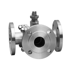 Stainless Steel Casting Worm Gear Flange Shutoff Ball Valve Pneumatic PTFE Sealing -22-140F Medium Temp