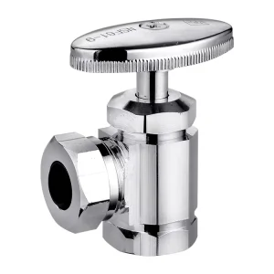 Stainless Steel Chrome-Plated Cold Water Angle Cock Stop Valve for Bathroom Fittings