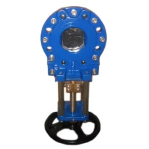 Stainless Steel DN100 Manual Knife Gate Valve Double Seal Low Temperature for Water Use