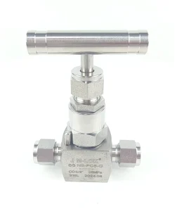 Stainless Steel Double Ferrule High Pressure Manual 1/8 OD 316L Needle Valve High Temperature 6000psi