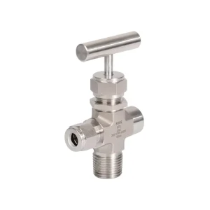 Stainless Steel Double Ferrule to Threaded Manual 1-Way Integral Bonnet Needle Valve 10000psi -65 to 450F for Gas Media